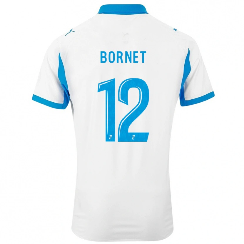 Danxen Niño Camiseta Camille Bornet #12 Blanco Celeste 1ª Equipación 2025/26 La Camisa México