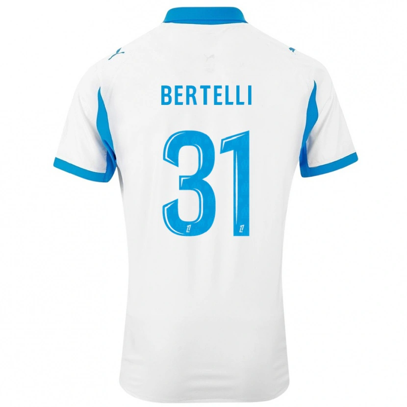 Danxen Niño Camiseta Ugo Bertelli #31 Blanco Celeste 1ª Equipación 2025/26 La Camisa México