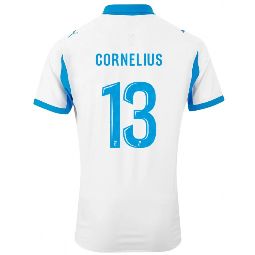 Danxen Niño Camiseta Derek Cornelius #13 Blanco Celeste 1ª Equipación 2025/26 La Camisa México