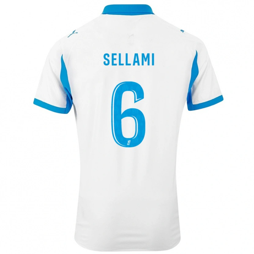 Danxen Niño Camiseta Yanis Sellami #6 Blanco Celeste 1ª Equipación 2025/26 La Camisa México