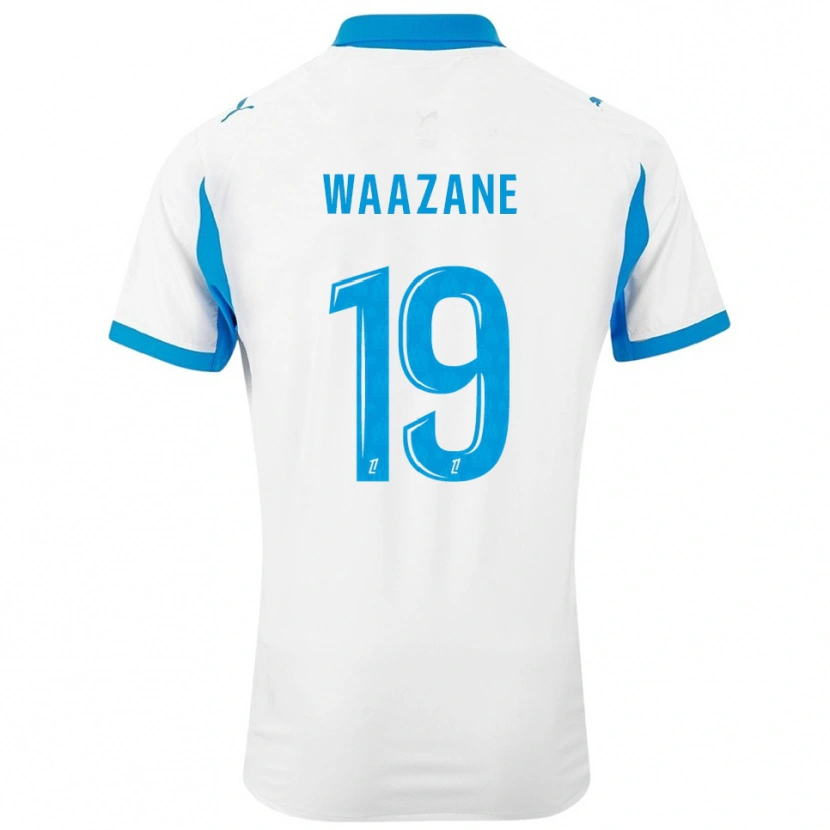 Danxen Niño Camiseta Jassim Waazane #19 Blanco Celeste 1ª Equipación 2025/26 La Camisa México