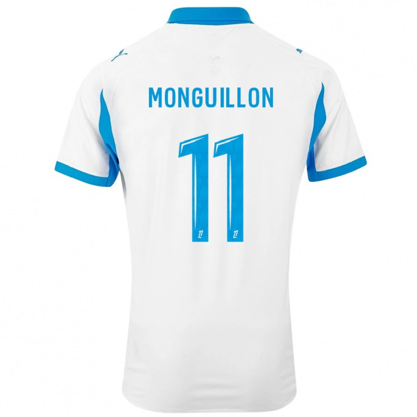 Danxen Niño Camiseta Coralie Monguillon #11 Blanco Celeste 1ª Equipación 2025/26 La Camisa México