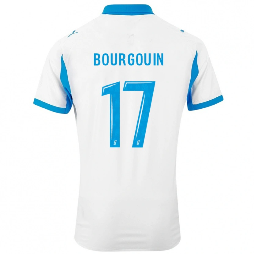 Danxen Niño Camiseta Laura Bourgouin #17 Blanco Celeste 1ª Equipación 2025/26 La Camisa México
