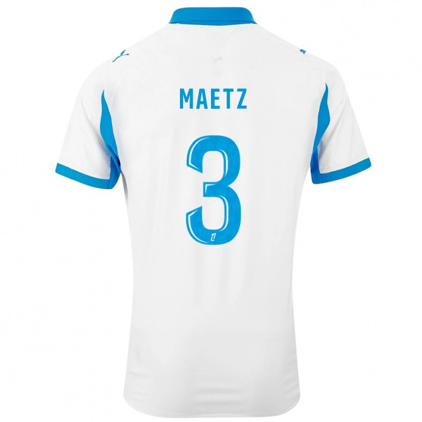 Danxen Niño Camiseta Agathe Maetz #3 Blanco Celeste 1ª Equipación 2025/26 La Camisa México