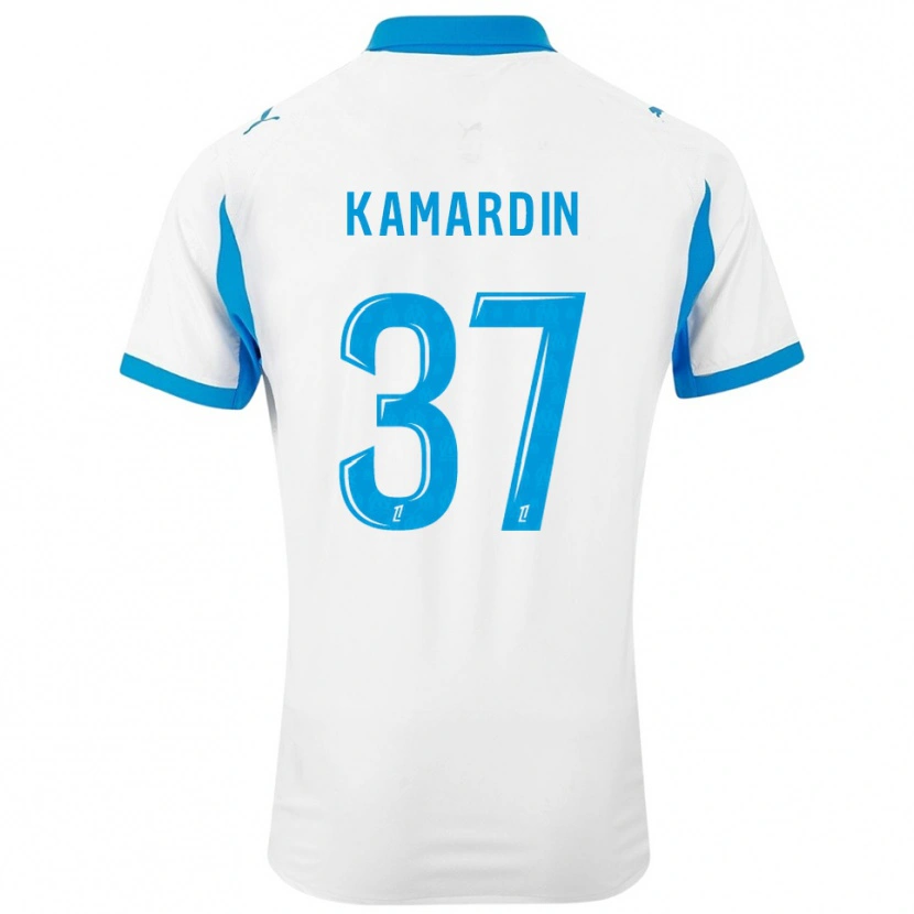 Danxen Niño Camiseta Aaron Kamardin #37 Blanco Celeste 1ª Equipación 2025/26 La Camisa México