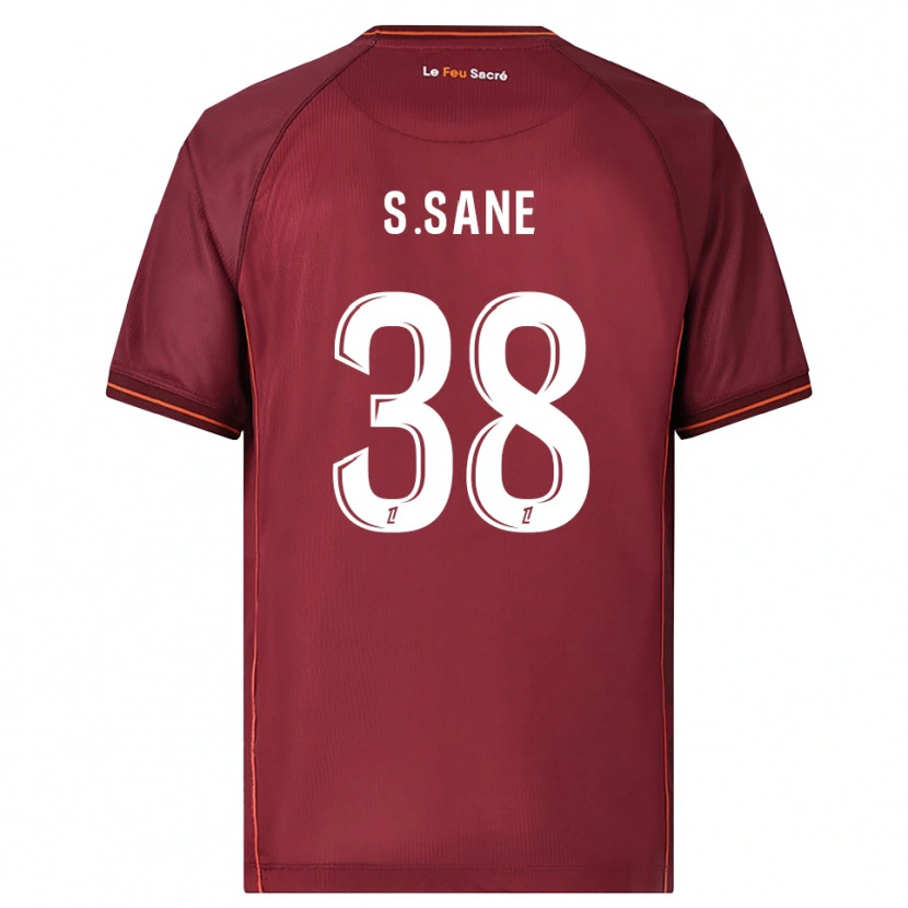 Danxen Niño Camiseta Sadibou Sané #38 Burdeos Blanco 1ª Equipación 2025/26 La Camisa México
