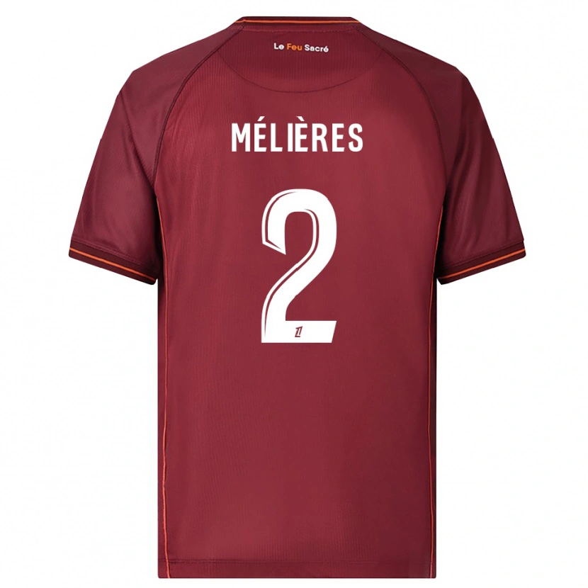 Danxen Niño Camiseta Cléo Mélières #2 Burdeos Blanco 1ª Equipación 2025/26 La Camisa México