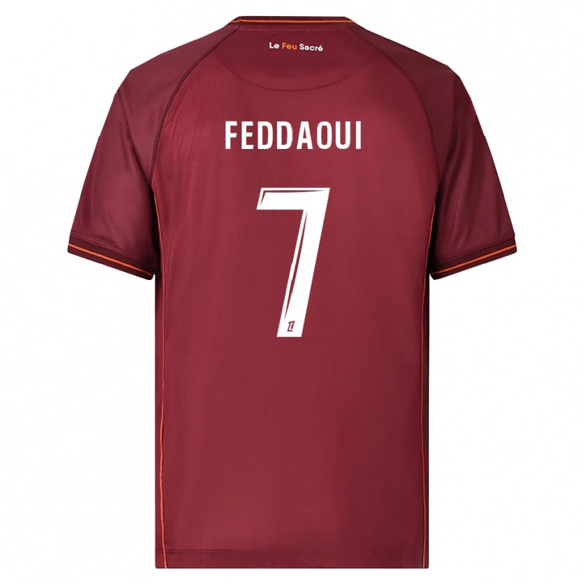 Danxen Niño Camiseta Leina Feddaoui #7 Burdeos Blanco 1ª Equipación 2025/26 La Camisa México