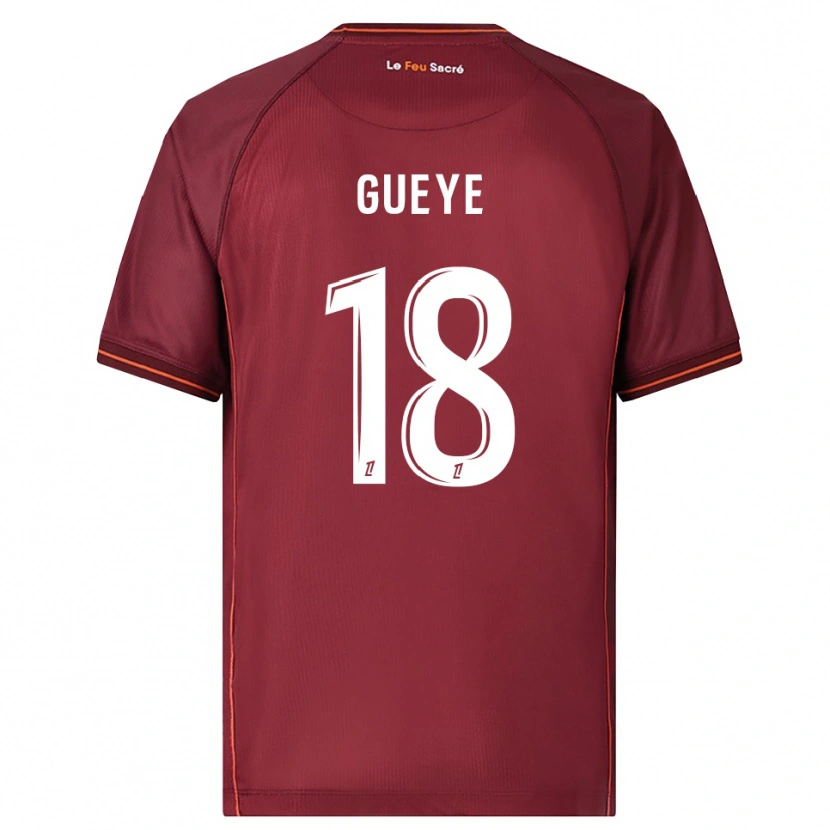 Danxen Niño Camiseta Idrissa Gueye #18 Burdeos Blanco 1ª Equipación 2025/26 La Camisa México
