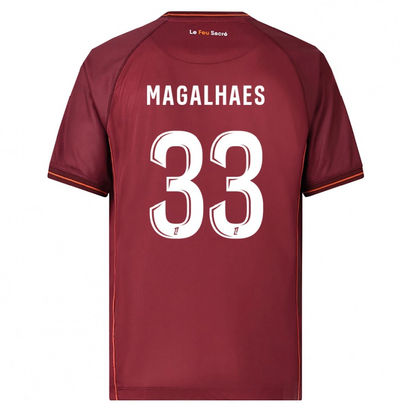 Danxen Niño Camiseta Manon Magalhaes #33 Burdeos Blanco 1ª Equipación 2025/26 La Camisa México