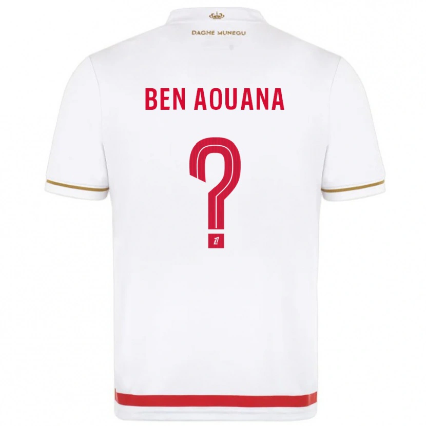 Danxen Niño Camiseta Adam Ben Aouana #0 Rojo Blanco 1ª Equipación 2025/26 La Camisa México