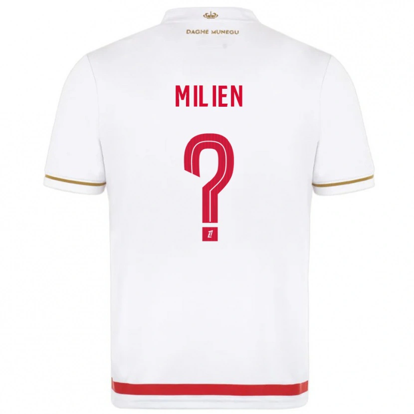 Danxen Niño Camiseta Kenley Milien #0 Rojo Blanco 1ª Equipación 2025/26 La Camisa México