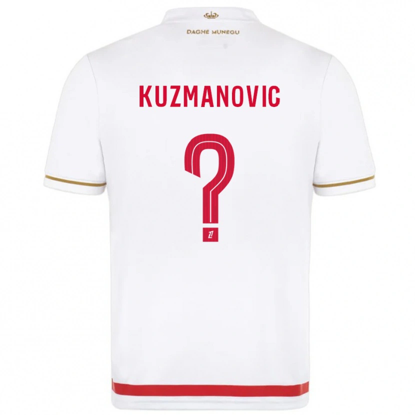 Danxen Niño Camiseta Dejan Kuzmanovic #0 Rojo Blanco 1ª Equipación 2025/26 La Camisa México