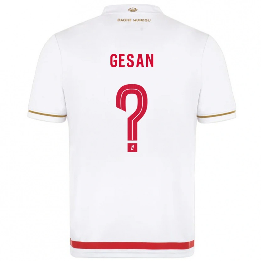 Danxen Niño Camiseta Yannick Gesan #0 Rojo Blanco 1ª Equipación 2025/26 La Camisa México