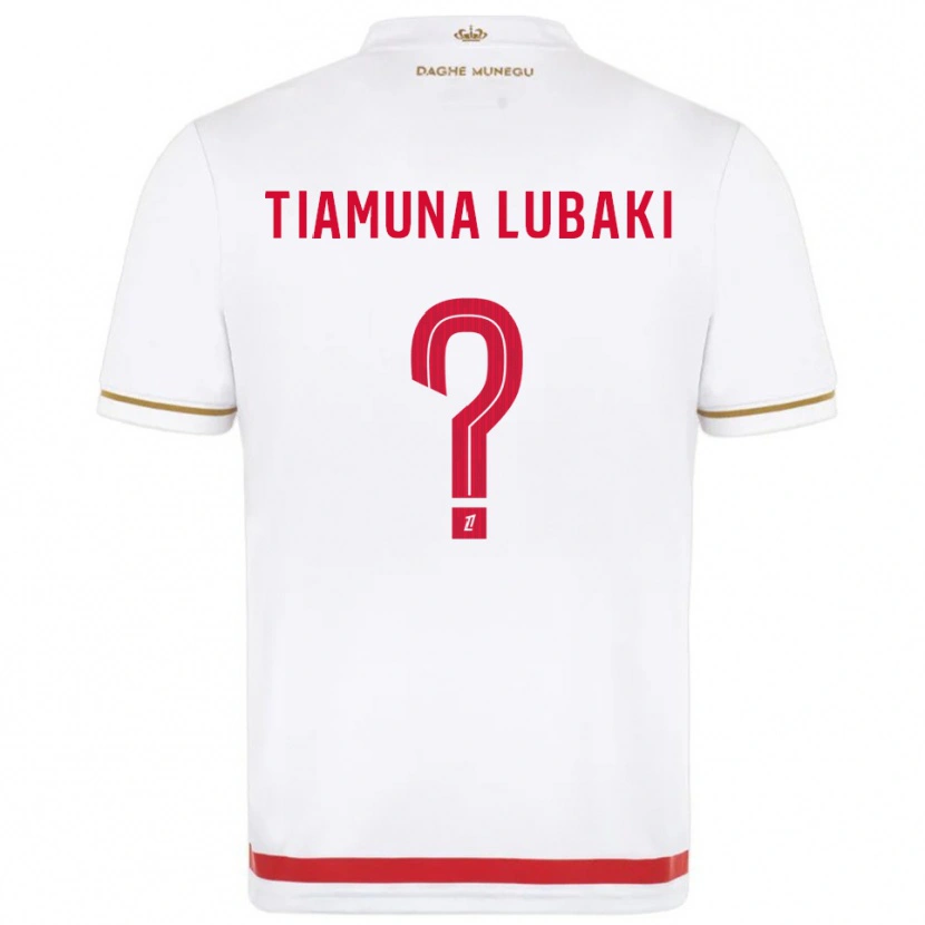Danxen Niño Camiseta Loïc Tiamuna Lubaki #0 Rojo Blanco 1ª Equipación 2025/26 La Camisa México