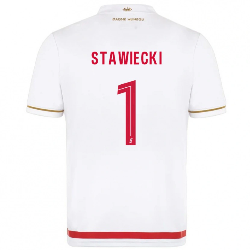 Danxen Niño Camiseta Jules Stawiecki #1 Rojo Blanco 1ª Equipación 2025/26 La Camisa México
