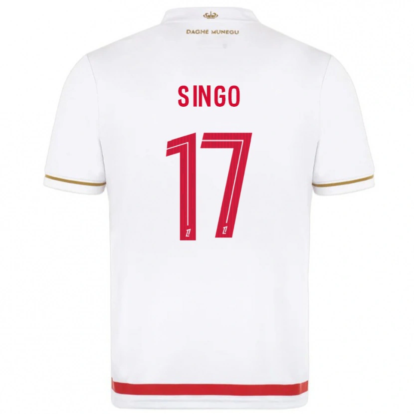 Danxen Niño Camiseta Wilfried Singo #17 Rojo Blanco 1ª Equipación 2025/26 La Camisa México