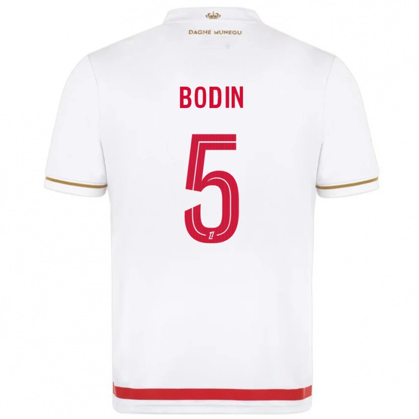 Danxen Niño Camiseta Hugo Bodin #5 Rojo Blanco 1ª Equipación 2025/26 La Camisa México