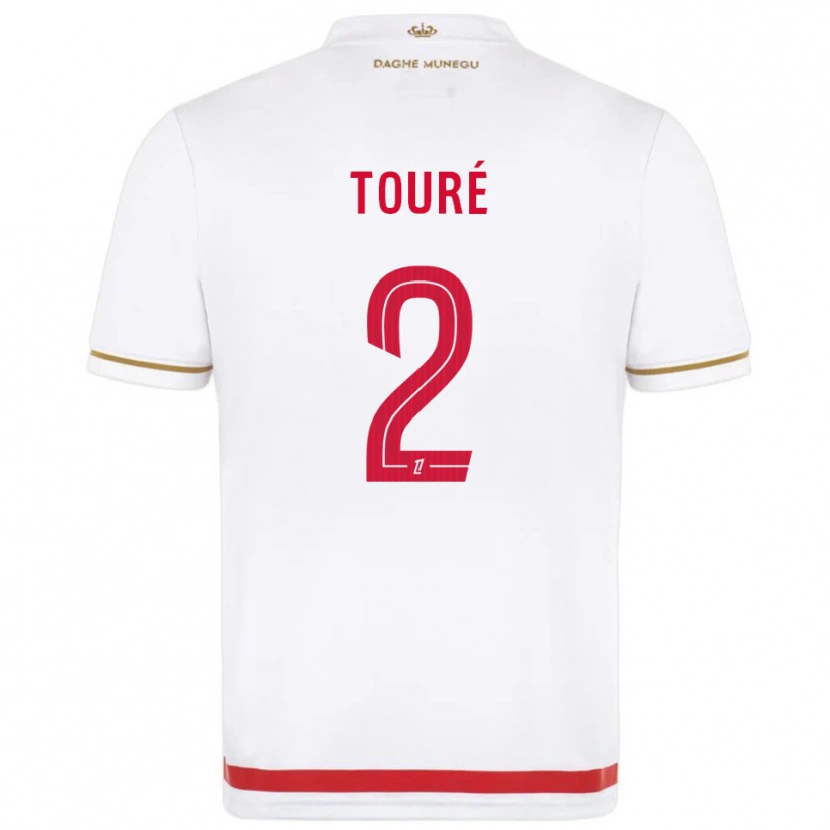 Danxen Niño Camiseta Ilane Touré #2 Rojo Blanco 1ª Equipación 2025/26 La Camisa México
