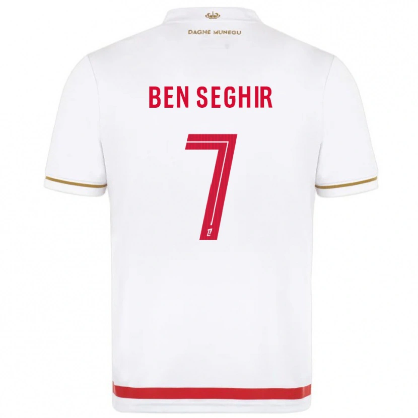 Danxen Niño Camiseta Eliesse Ben Seghir #7 Rojo Blanco 1ª Equipación 2025/26 La Camisa México