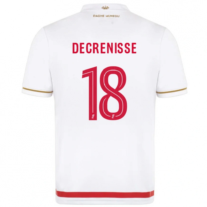 Danxen Niño Camiseta Axel Decrenisse #18 Rojo Blanco 1ª Equipación 2025/26 La Camisa México