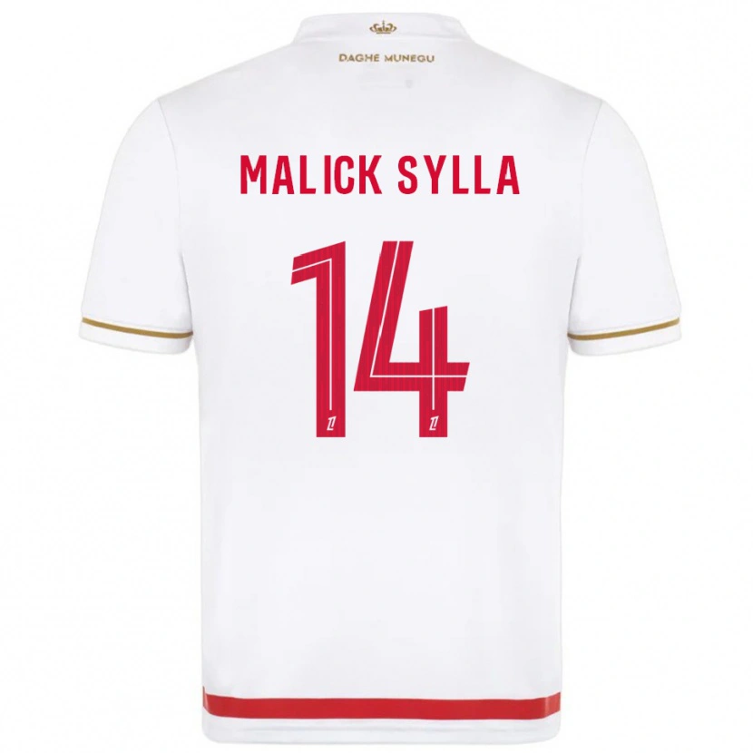 Danxen Niño Camiseta Malick Sylla #14 Rojo Blanco 1ª Equipación 2025/26 La Camisa México
