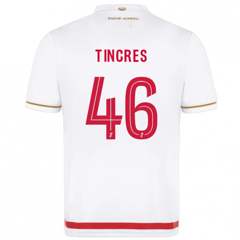 Danxen Niño Camiseta Joan Tincres #46 Rojo Blanco 1ª Equipación 2025/26 La Camisa México