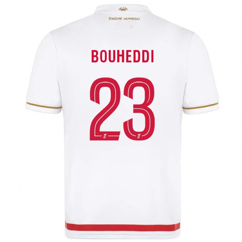 Danxen Niño Camiseta Akim Bouheddi #23 Rojo Blanco 1ª Equipación 2025/26 La Camisa México