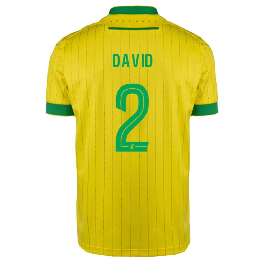 Danxen Niño Camiseta Timothé David #2 Amarillo Verde 1ª Equipación 2025/26 La Camisa México