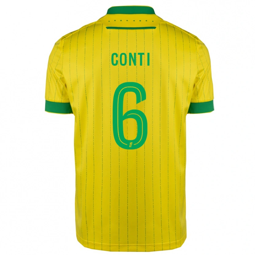 Danxen Niño Camiseta Alexandre Conti #6 Amarillo Verde 1ª Equipación 2025/26 La Camisa México
