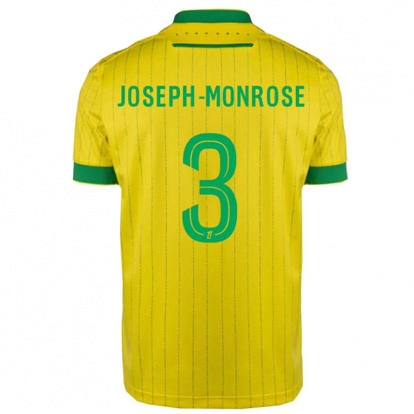 Danxen Niño Camiseta Florian Joseph-Monrose #3 Amarillo Verde 1ª Equipación 2025/26 La Camisa México
