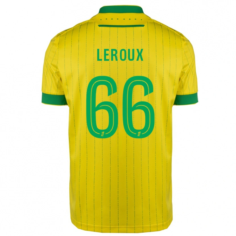 Danxen Niño Camiseta Louis Leroux #66 Amarillo Verde 1ª Equipación 2025/26 La Camisa México