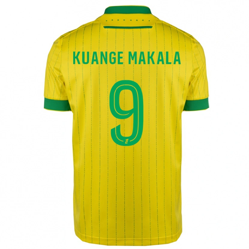 Danxen Niño Camiseta Jordi Kuange Makala #9 Amarillo Verde 1ª Equipación 2025/26 La Camisa México