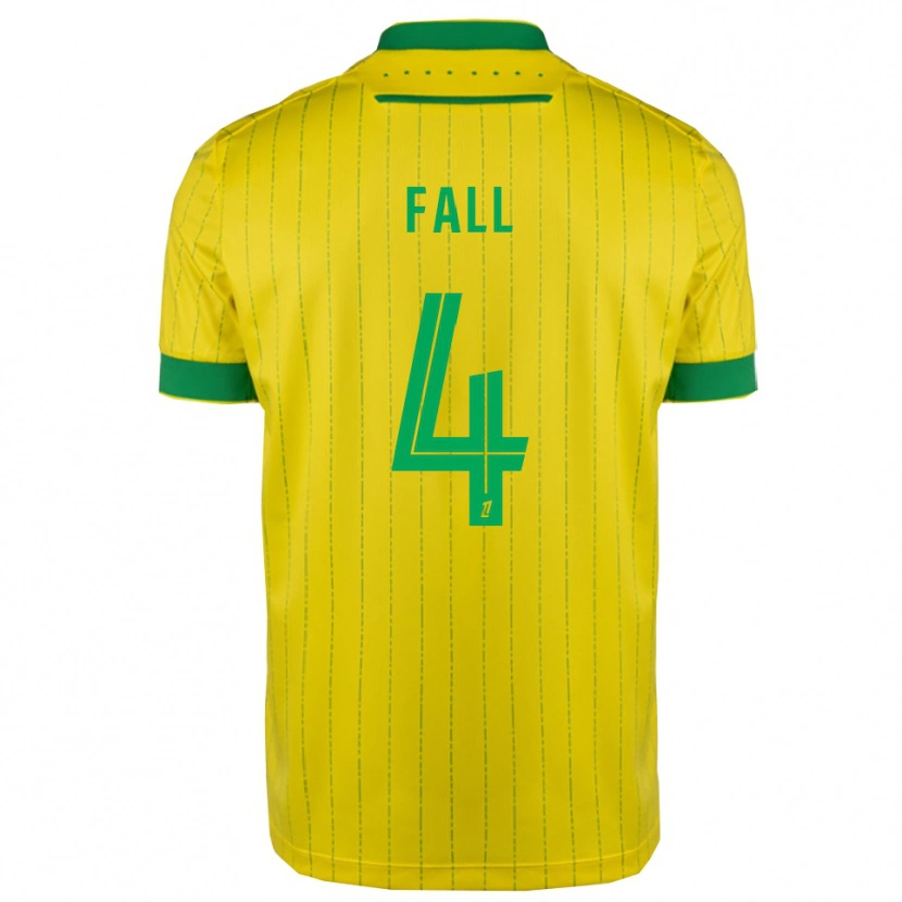 Danxen Niño Camiseta Babacar Fall #4 Amarillo Verde 1ª Equipación 2025/26 La Camisa México