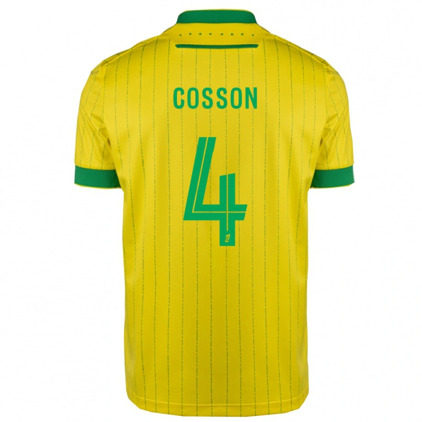 Danxen Niño Camiseta Maureen Cosson #4 Amarillo Verde 1ª Equipación 2025/26 La Camisa México
