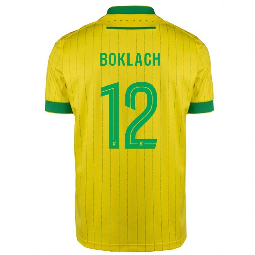 Danxen Niño Camiseta Kateryna Boklach #12 Amarillo Verde 1ª Equipación 2025/26 La Camisa México
