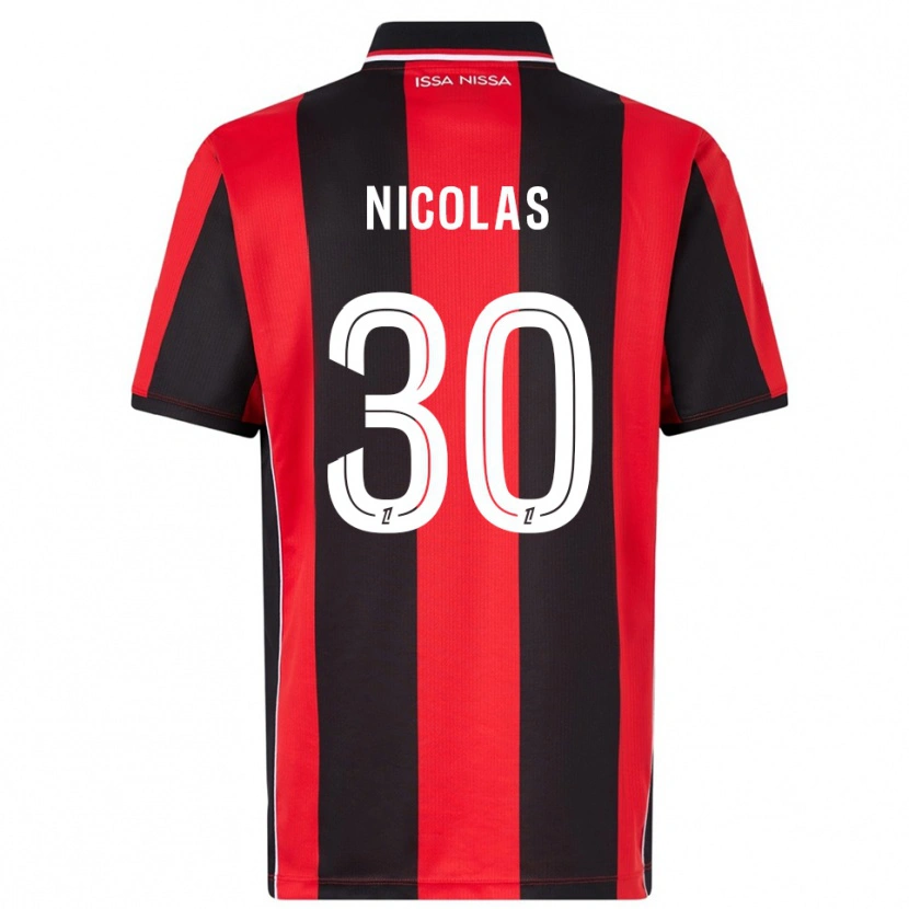 Danxen Niño Camiseta Lina-Lou Nicolas #30 Rojo Negro 1ª Equipación 2025/26 La Camisa México