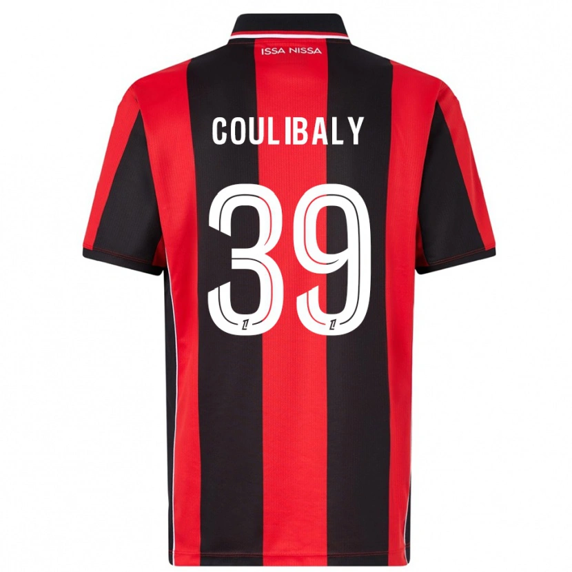 Danxen Niño Camiseta Djibril Coulibaly #39 Rojo Negro 1ª Equipación 2025/26 La Camisa México