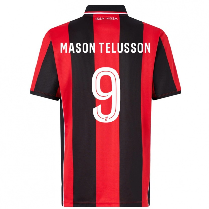Danxen Niño Camiseta Jah-Mason Telusson #9 Rojo Negro 1ª Equipación 2025/26 La Camisa México