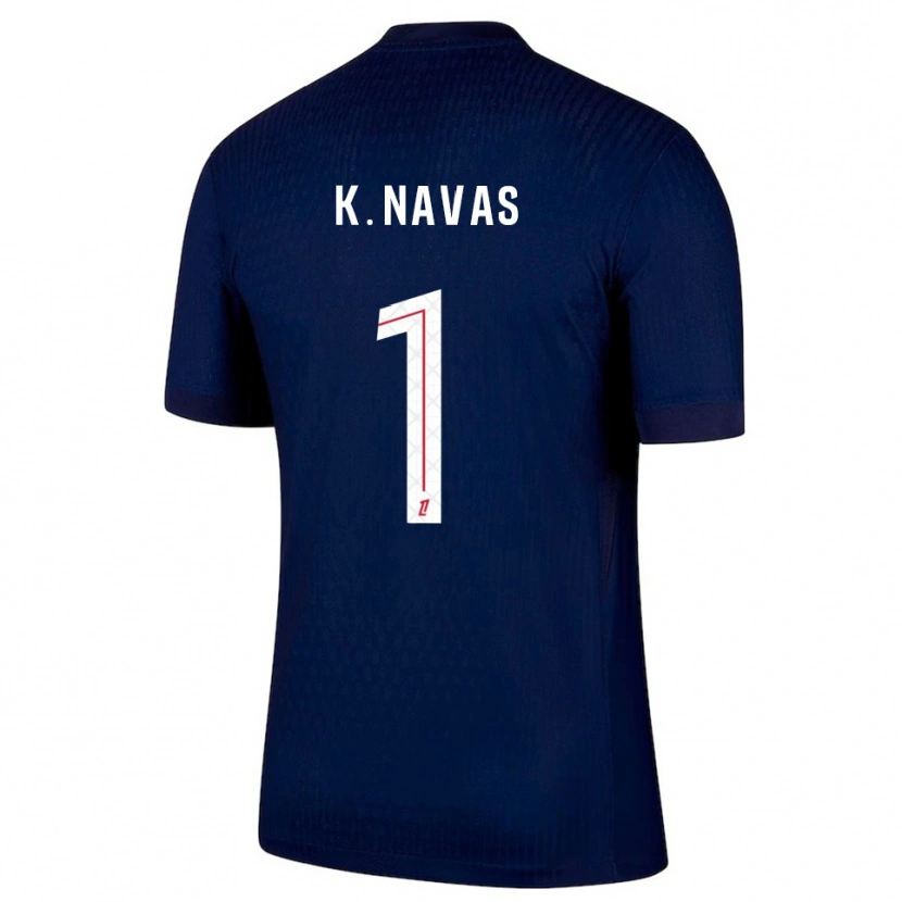 Danxen Niño Camiseta Keylor Navas #1 Azul Marino Rojo 1ª Equipación 2025/26 La Camisa México