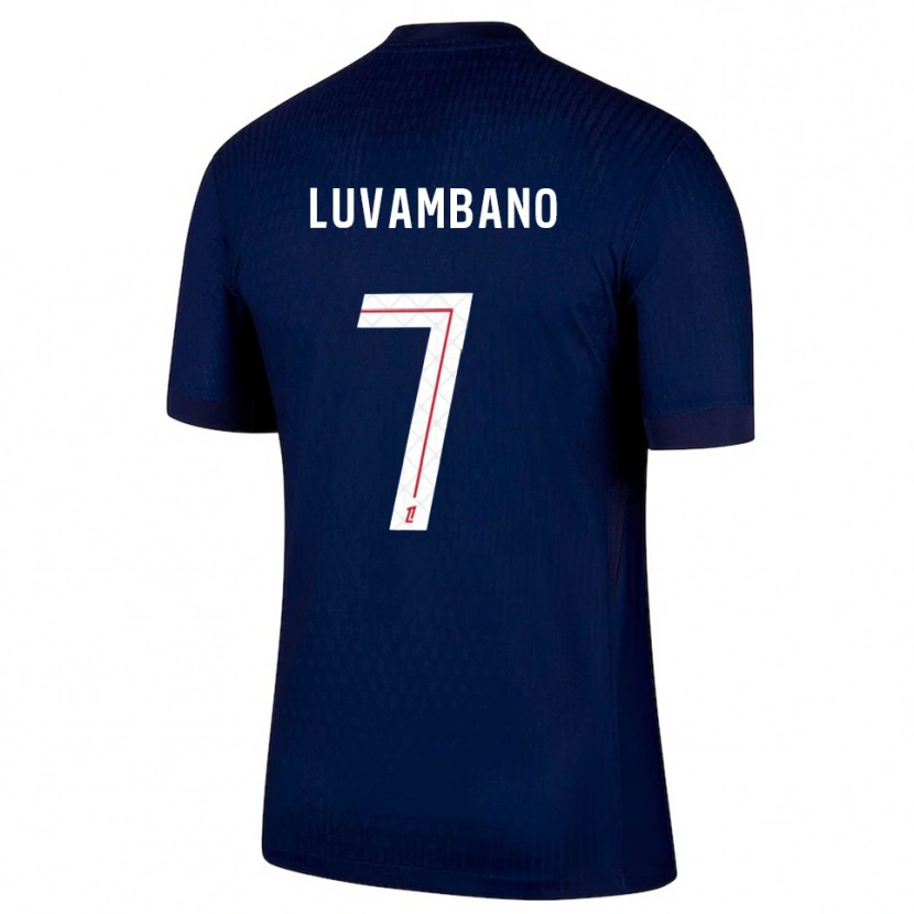 Danxen Niño Camiseta Ethan Luvambano #7 Azul Marino Rojo 1ª Equipación 2025/26 La Camisa México