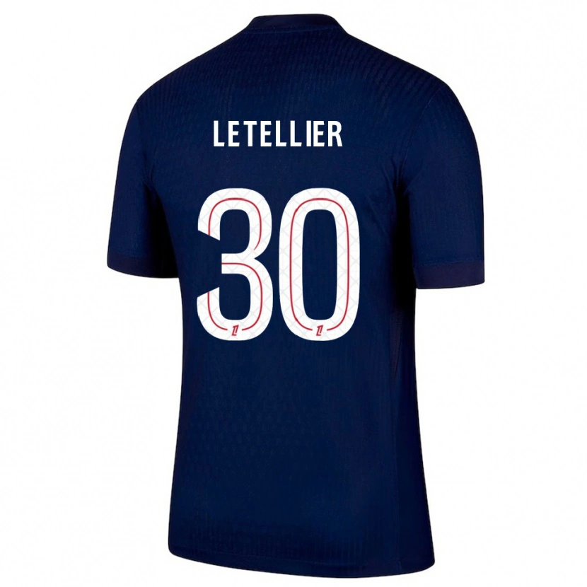 Danxen Niño Camiseta Alexandre Letellier #30 Azul Marino Rojo 1ª Equipación 2025/26 La Camisa México
