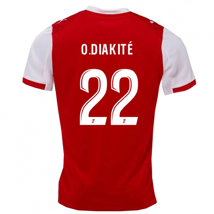 Danxen Niño Camiseta Oumar Diakité #22 Rojo Blanco 1ª Equipación 2025/26 La Camisa México