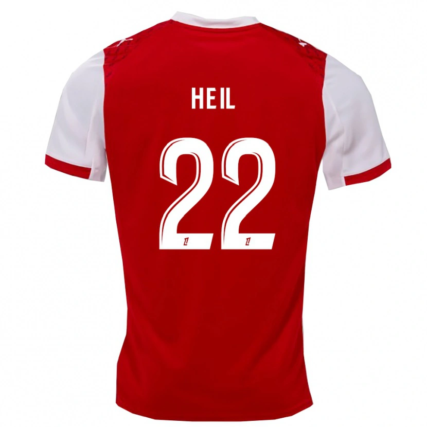 Danxen Niño Camiseta Manon Heil #22 Rojo Blanco 1ª Equipación 2025/26 La Camisa México