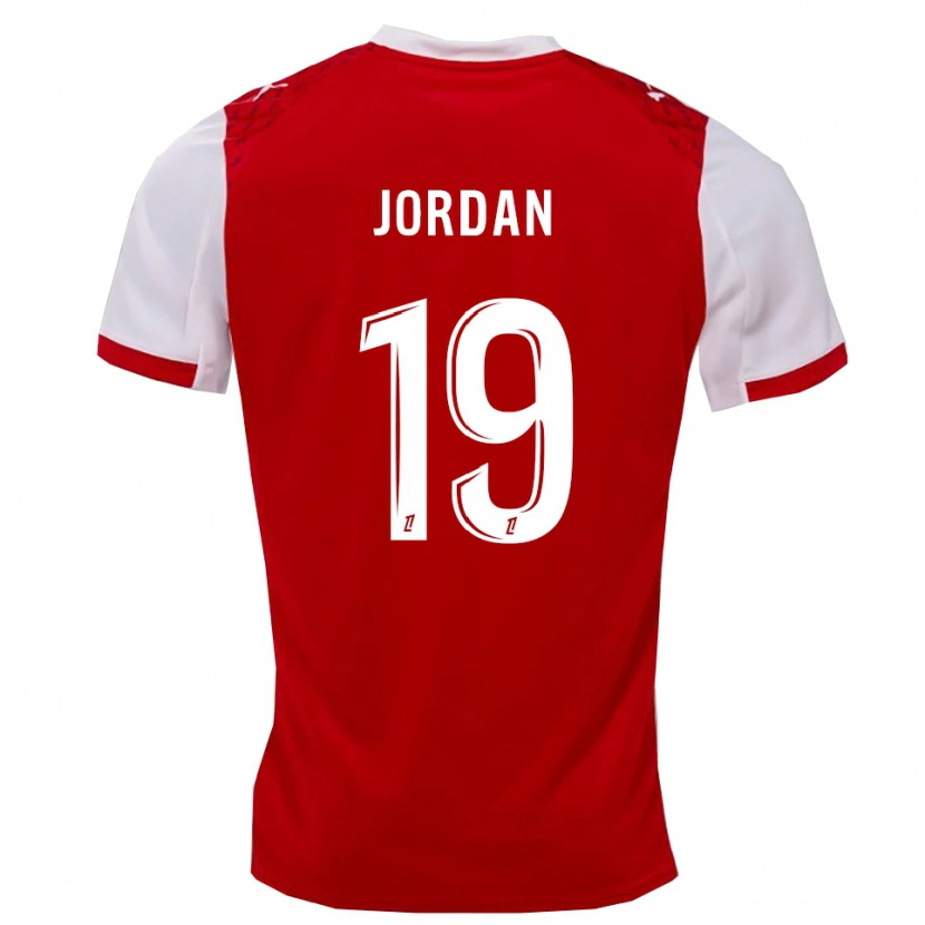 Danxen Niño Camiseta Jordan #19 Rojo Blanco 1ª Equipación 2025/26 La Camisa México