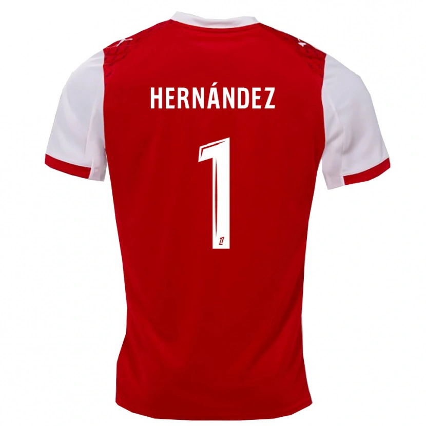 Danxen Niño Camiseta Melvin Hernández #1 Rojo Blanco 1ª Equipación 2025/26 La Camisa México