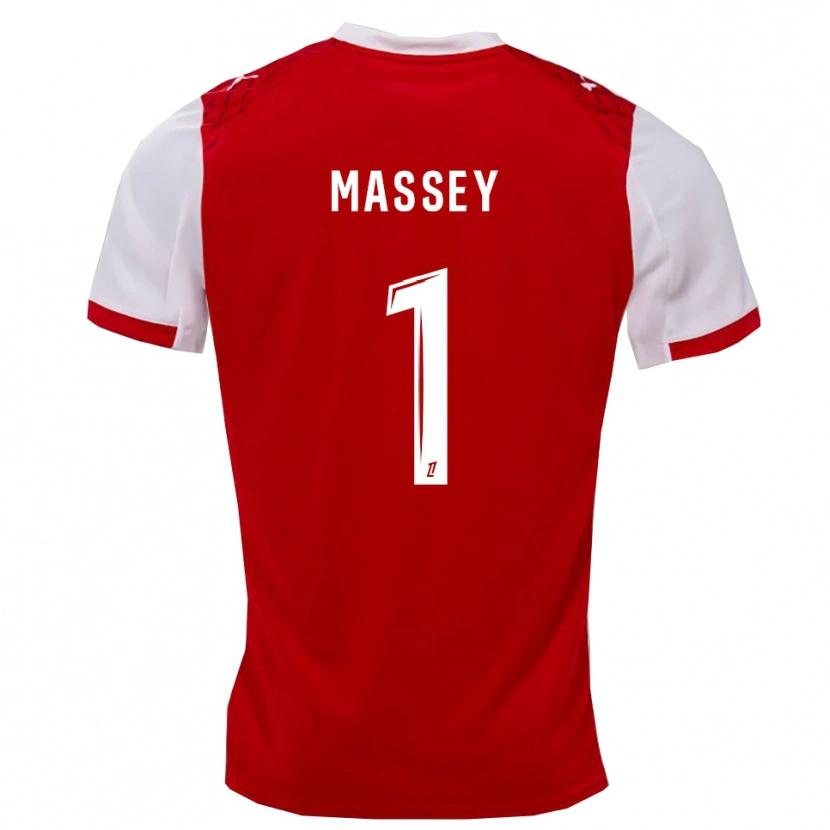 Danxen Niño Camiseta Kayza Massey #1 Rojo Blanco 1ª Equipación 2025/26 La Camisa México