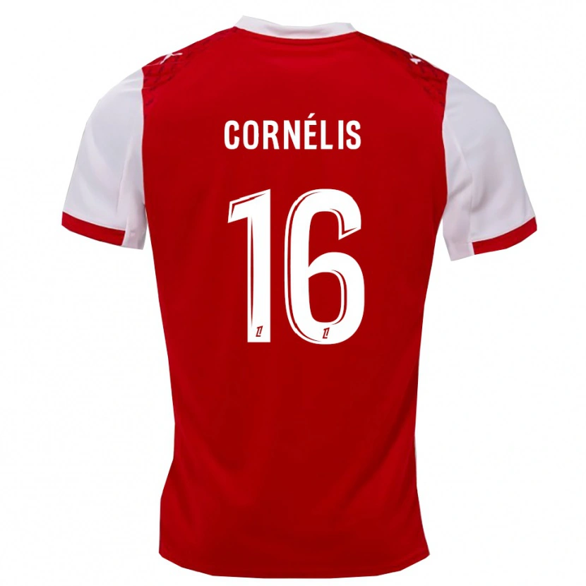 Danxen Niño Camiseta Aristide Cornélis #16 Rojo Blanco 1ª Equipación 2025/26 La Camisa México
