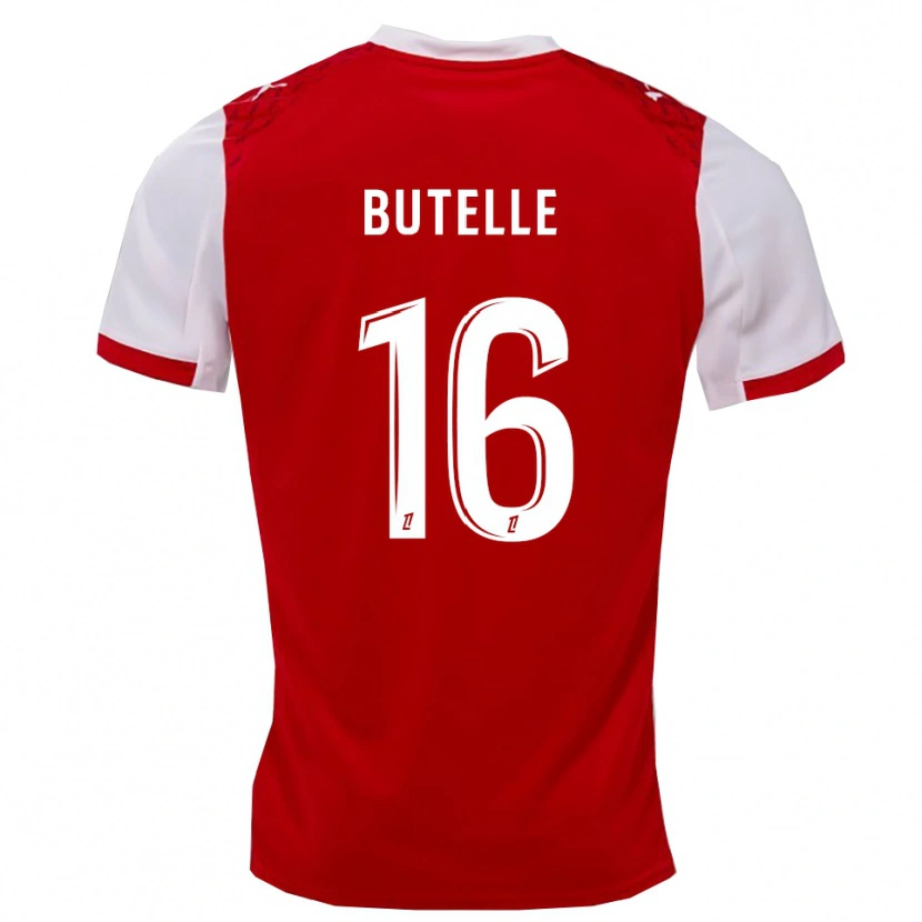Danxen Niño Camiseta Ludovic Butelle #16 Rojo Blanco 1ª Equipación 2025/26 La Camisa México