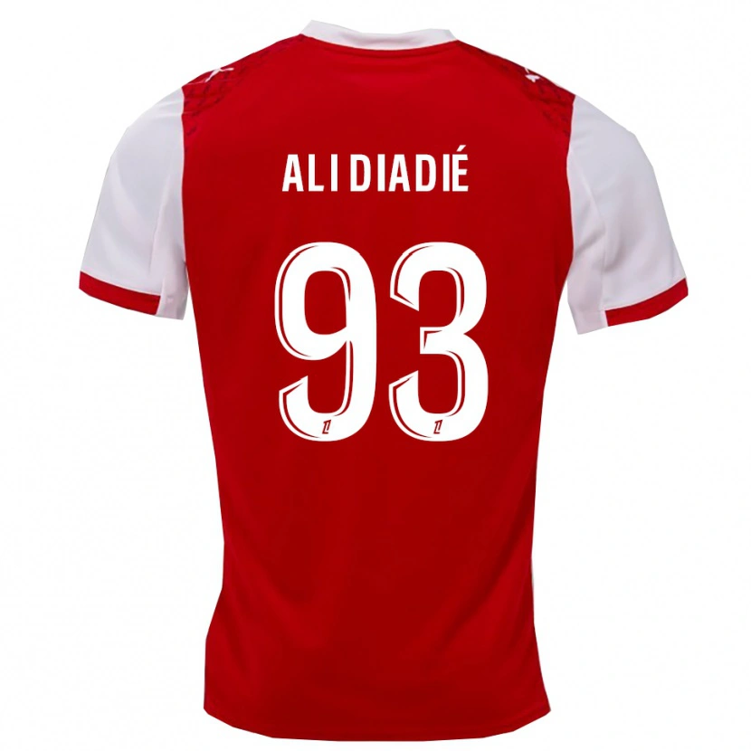Danxen Niño Camiseta Mohamed Ali Diadié #93 Rojo Blanco 1ª Equipación 2025/26 La Camisa México